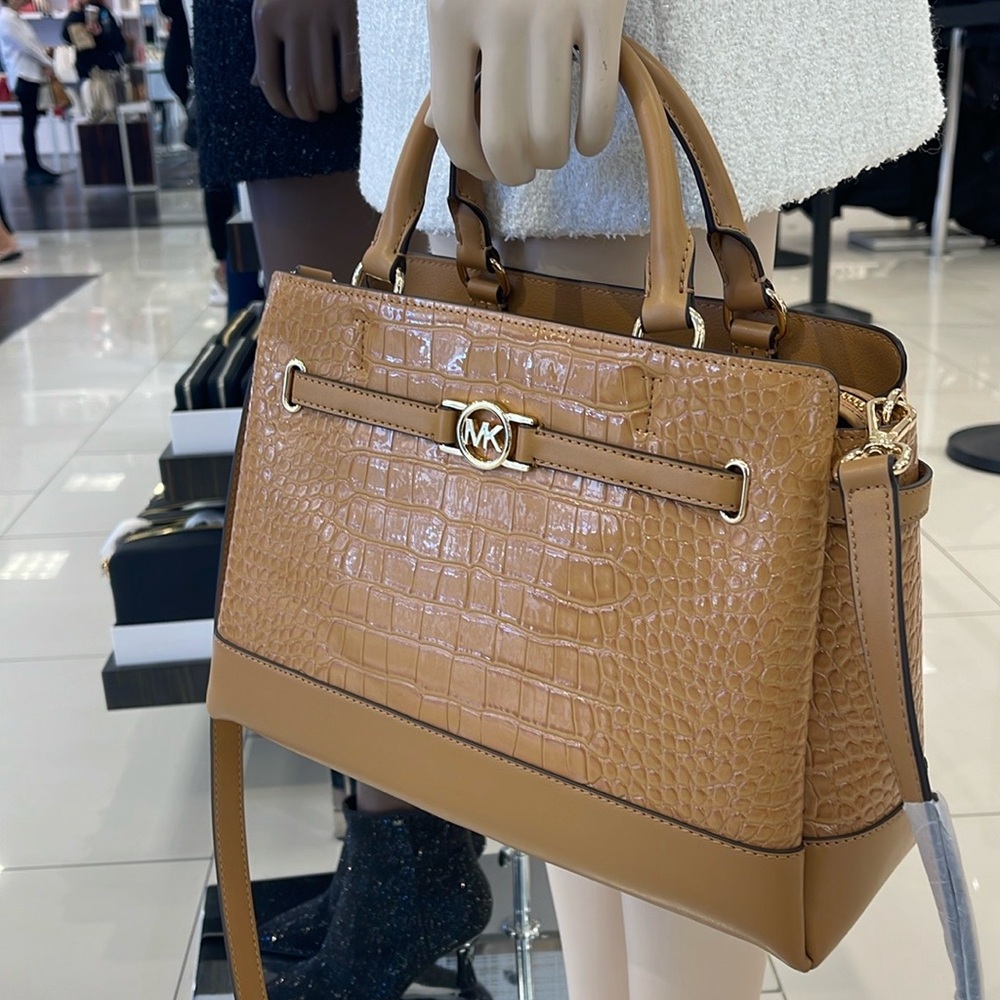 MICHAEL KORS Reed Lg Leather Belted Satchel Crossbody Handbag CZ
Deer Crocodile - Picture 9 of 16